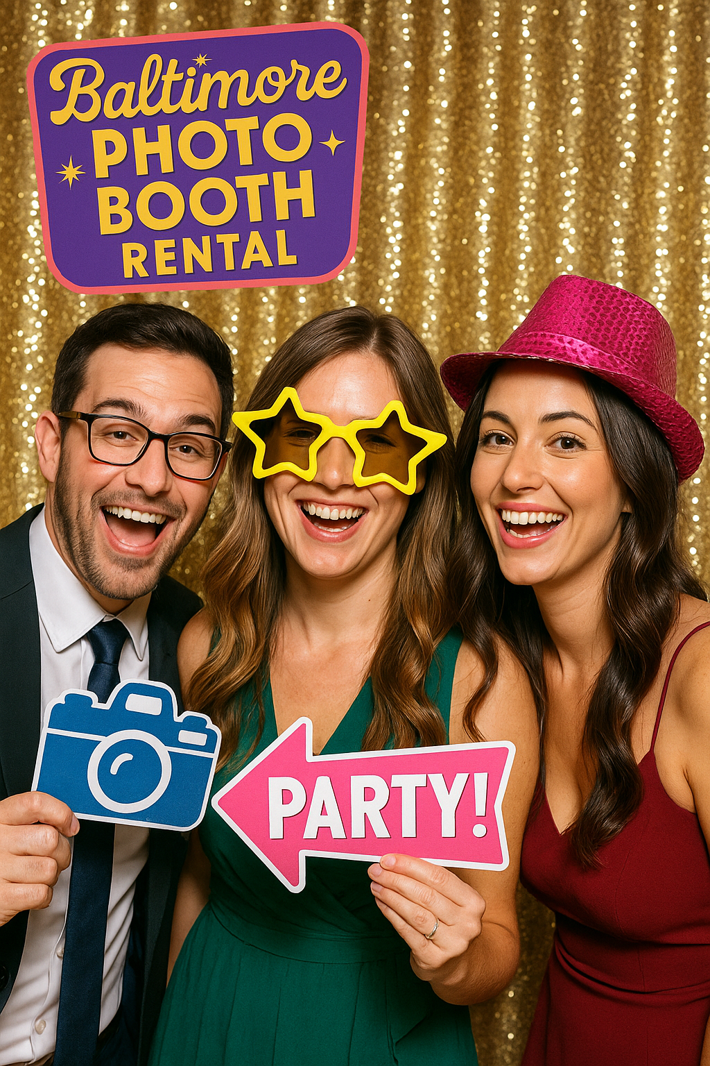 Trade show photo booth rental at Baltimore Convention Center with custom branding